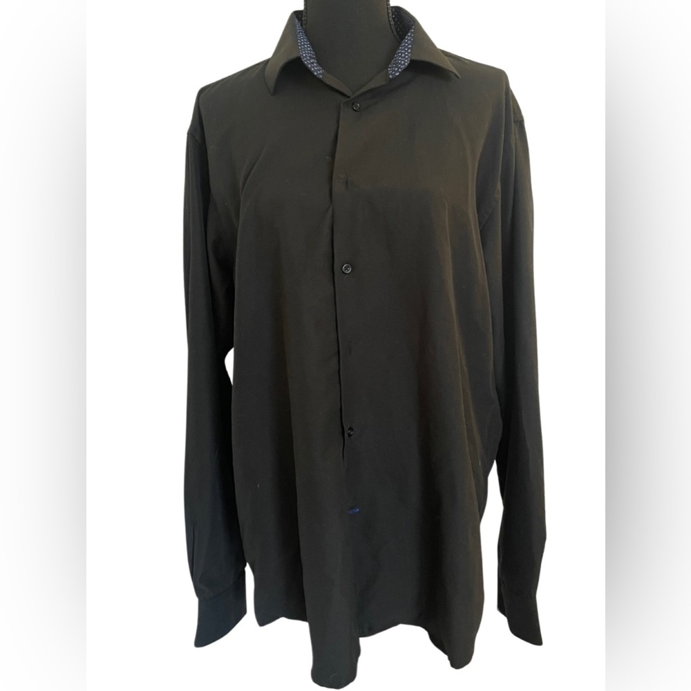Nine West Men’s Black Slim Fit Dress Shirt 32/33